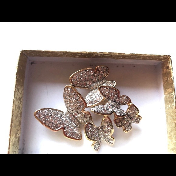 Nolan Miller 5 butterfly necklace slide 2 way EUC - Picture 3 of 9